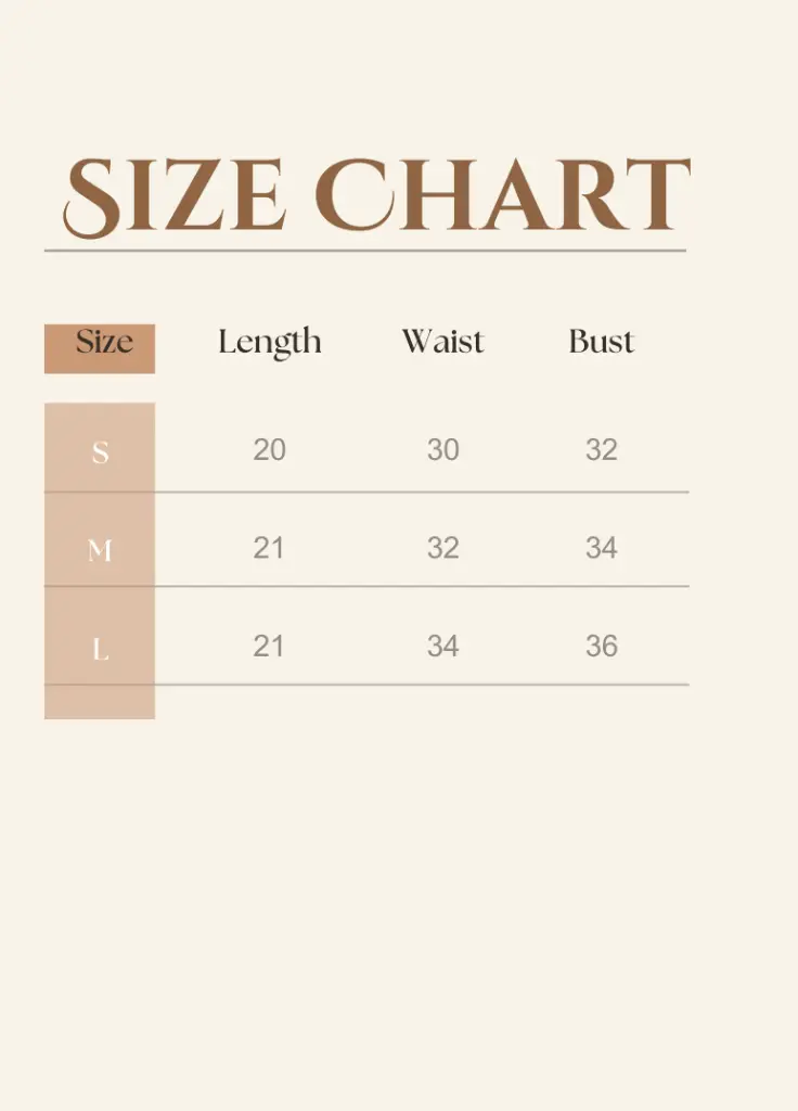 Brown Warm Minimalist Size Chart Instagram Post.webp