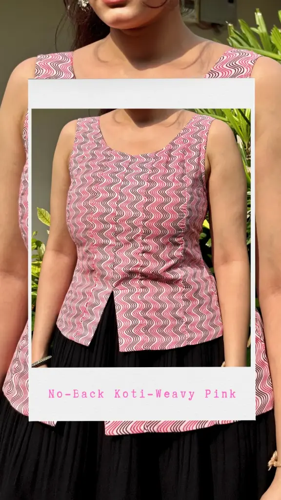 No Back Koti- Wavey Pink