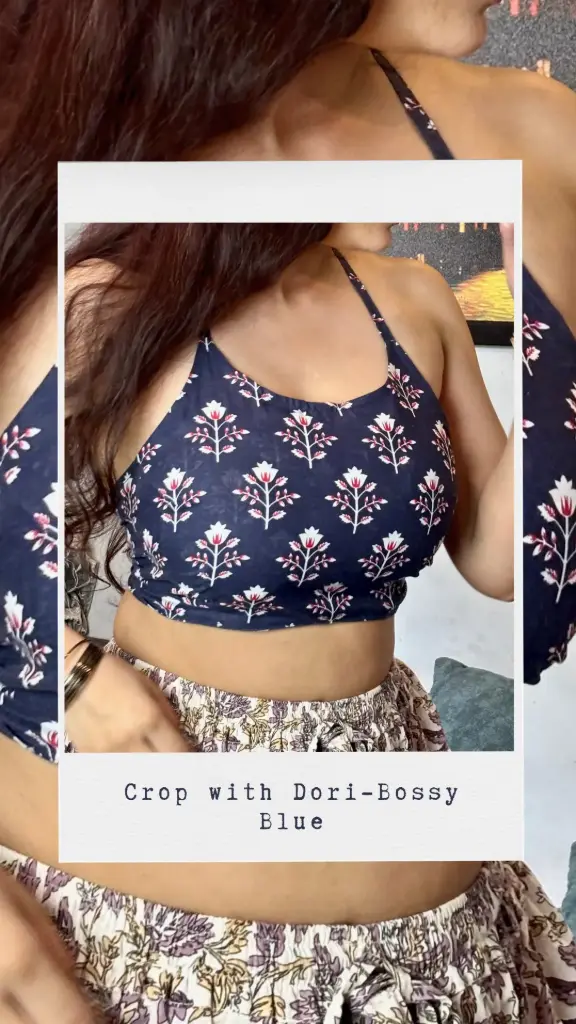 Crop With Dori- Bossy Blue