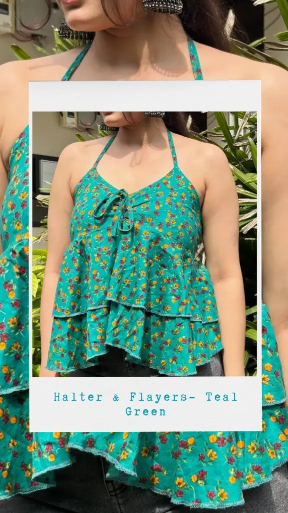 Halter & Flayer- Teal Green