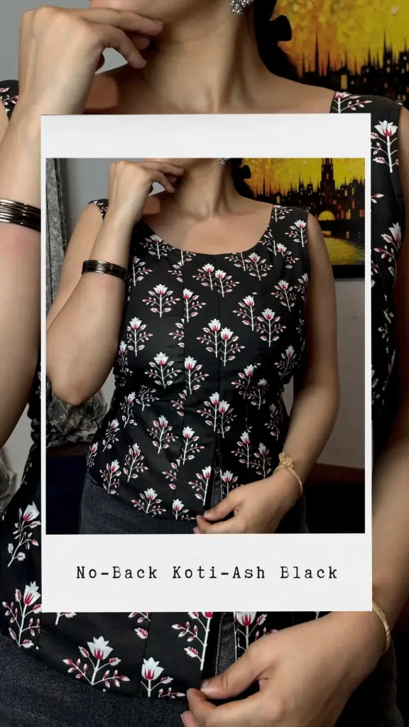 No Back Koti- Ash Black