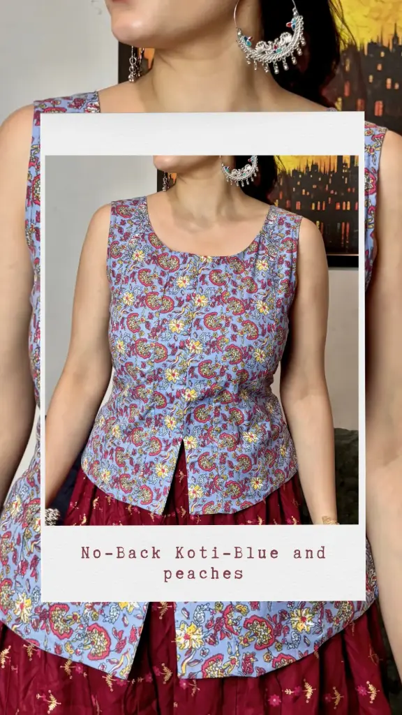 No Back Koti- Blue Peaches